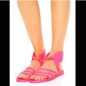 Ancient Greek "Ikaria" Neon Pink Rubber Sandals US 8/EU 38 MSRP $145